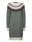 Vmsim Ls Nordic Dress Ga Rep Lcs Dresses Knitted Dresses Green Vero Mo...