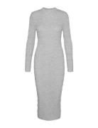 Vero Moda Vmlucky Ls Highneck Calf Dress Ga Boo Grå