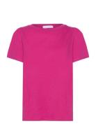T-Shirt With Pleats Tops T-shirts & Tops Short-sleeved Pink Coster Cop...