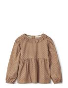 Toto Ls Blouse Tops Blouses & Tunics Brown Fliink