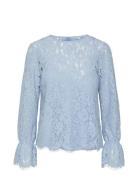 YAS Yasperla Ls Lace Top S. Noos Blå