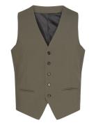 Lindbergh Men's Waistcoat For Suit Khaki Green