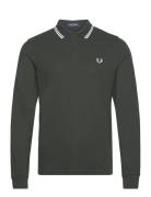 Ls Twin Tipped Shirt Tops Polos Long-sleeved Khaki Green Fred Perry
