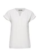Frzawov 2 Blouse Tops T-shirts & Tops Short-sleeved White Fransa