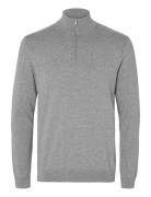 Selected Homme Slhberg Half Zip Cardigan Noos Grå