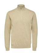 Selected Homme Slhberg Half Zip Cardigan Noos Beige