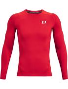 Ua Hg Armour Comp Ls Sport T-shirts Long-sleeved Red Under Armour