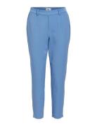 Objlisa Slim Pant Noos Bottoms Trousers Slim Fit Trousers Blue Object