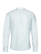 ONLY & SONS Onscaiden Ls Halfplacket Linen Shirt Blå