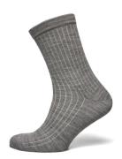 Mp Denmark Wool Rib Socks Grå