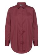Mmenola Shirt Tops Shirts Long-sleeved Burgundy MOS MOSH