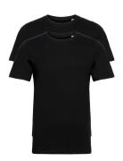 Jack & J S Jacbasic Crew Neck Tee Ss 2 Pack Noos Svart