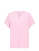 Sc-Radia Tops Blouses Short-sleeved Pink Soyaconcept