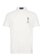 Polo Ralph Lauren Custom Slim Fit Polo Bear Polo Shirt Vit