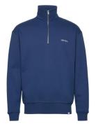 Diego Half-Zip Sweatshirt Tops Sweat-shirts & Hoodies Sweat-shirts Blu...