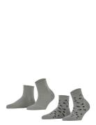 Esprit Socks Mini Flower Sso 2P Grå