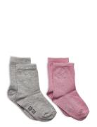 Minymo Ankle Sock W. Lurex Rosa