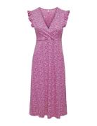 ONLY Onlmay Life S/L Wrap Midi Dress Jrs Rosa