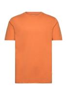 Mens Stretch Crew Neck Tee S/S Tops T-shirts Short-sleeved Orange Lind...