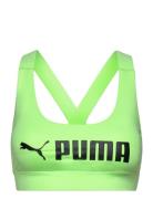 Mid Impact Puma Fit Bra Sport Bras & Tops Sports Bras - All Green PUMA