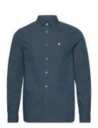 Regular Fit Light Weight Oxford Shirt Tops Shirts Casual Navy Lyle & S...