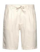Linen Blend Herringb Short Bottoms Shorts Casual White Lindbergh