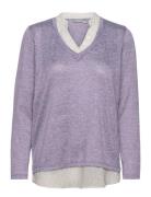 Frrexan Pu 1 Tops Knitwear Jumpers Purple Fransa