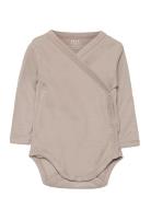 Copenhagen Colors Baby Rib Jersey Body Crossover W. Longsleeve Grå