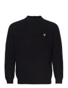 Lyle & Scott Shaker Stitch Mock Neck Jumper Svart