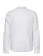 Selected Homme Slhregkylian-Linen Shirt Ls Band Vit