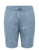 ONLY & SONS Onslinus 0007 Cot Lin Shorts Noos Blå