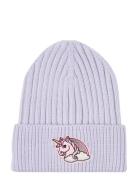 Nmnmiki Knit Beanie Accessories Headwear Hats Beanie Purple Name It
