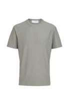 Selected Homme Slhrelax-Plisse Tee Ex Grön