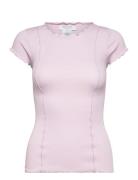Organic T-Shirt Tops T-shirts & Tops Short-sleeved Pink Rosemunde