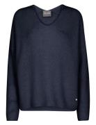 MOS MOSH Mmthora V-Neck Knit Marinblå