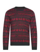 ONLY & SONS Onsxmas Reg 9 Merry Christmas Crew Knit Marinblå