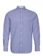 GANT Reg Poplin Gingham Shirt Blå