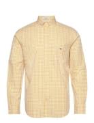 Reg Poplin Gingham Shirt Tops Shirts Casual Yellow GANT