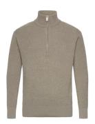 Selected Homme Slhrodney Ls High Neck Half Zip Khaki Green