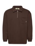 Woodbird Wbdom Half-Zip Sweat Brun