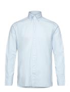 Garment Dyed Oxford Tops Shirts Casual Blue Hackett London