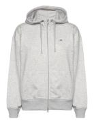 GANT Rel Shield Zip Hoodie Grå