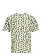 Jack & J S Jjsunshade Aop Tee Ss Crew Neck Grön