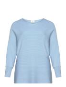 ONLY Carmakoma Carnew Adaline L/S Pullover Knt Noos Blå