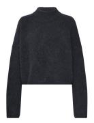 Boxy Alpaca Sweater Tops Knitwear Jumpers Black Hope