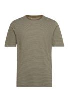 Knowledge Cotton Apparel Regular Striped Basic Tee - Gots/Ve Grön