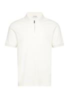 Calvin Klein Liquid Touch Welt Zip Polo Kräm