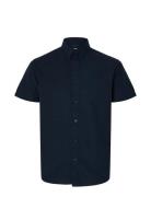 Selected Homme Slhreg-Sun Shirt Ss Noos Marinblå