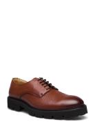 Lightweight Derby - Grained Leather Shoes Business Laced Shoes Brown S...
