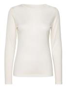 Panos Emporio Wool/Tencel Tee Long Sleeve Vit